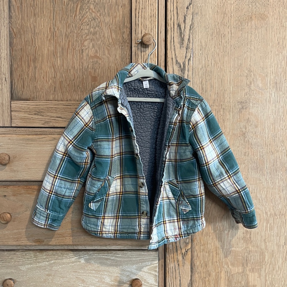 Teddy fleece Plaid Jacket - Picture 5 of 8